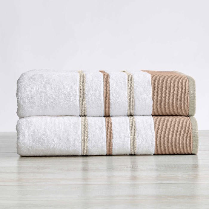 Luxurious Cotton 2 Pack Decorative Bath Sheet Set
