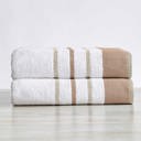 Dusty Rose / Cappuccino Luxurious Cotton 2 Pack Decorative Bath Sheet Set