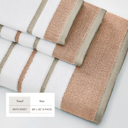 Dusty Rose / Cappuccino Luxurious Cotton 2 Pack Decorative Bath Sheet Set