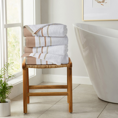Luxurious Cotton 4 Pack Decorative Bath Towel Set
