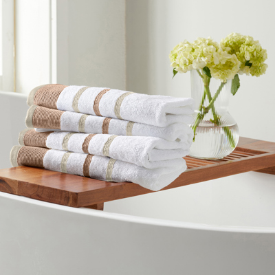 Luxurious Cotton 4 Pack Decorative Hand Towels