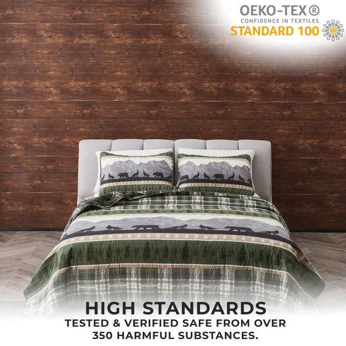 Lodge Plaid Quilt Set with Shams