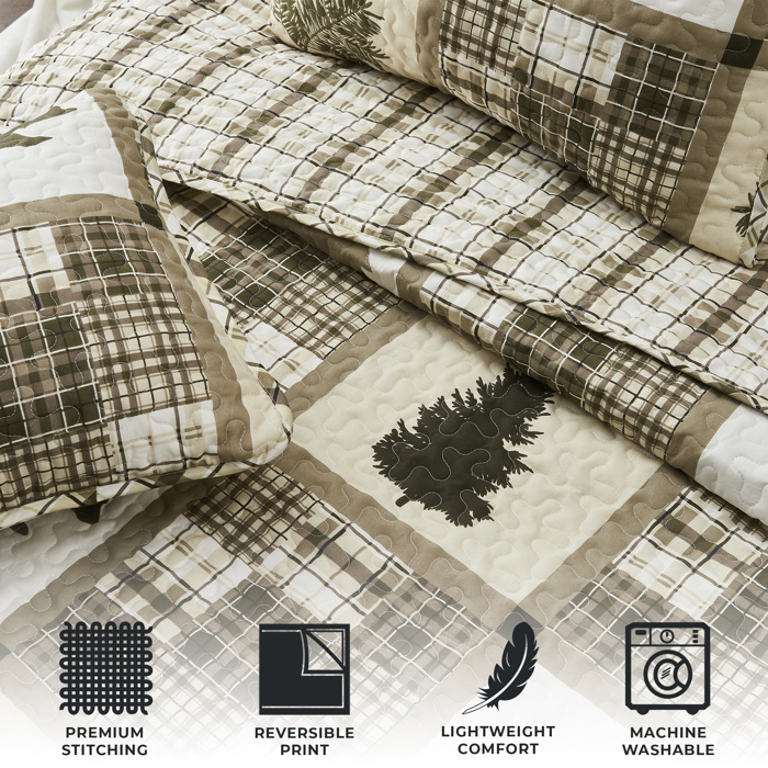 Lodge Patchwork Quilt Set with Shams