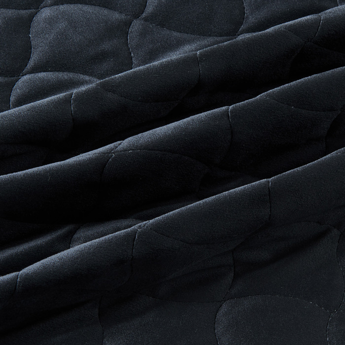 Stitched Velvet Quilt Set