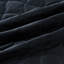 Twin Black Stitched Velvet Quilt Set