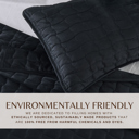 Twin Black Stitched Velvet Quilt Set