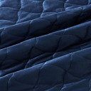 Queen Navy Stitched Velvet Quilt Set