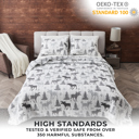 Twin Moose - Grey Moose Printed Lodge Quilt Set with Shams