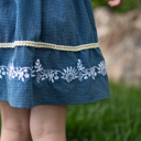  Blue Embroidered Dress