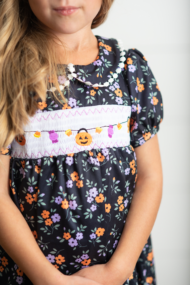 Halloween Smocked Dress