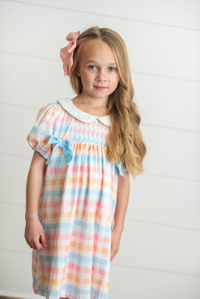 Pastel Smocked Dress