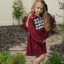  Plaid Yoke Dress