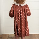  Cream & Coffee Velvet Dress