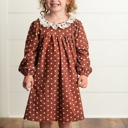  Cream & Coffee Velvet Dress