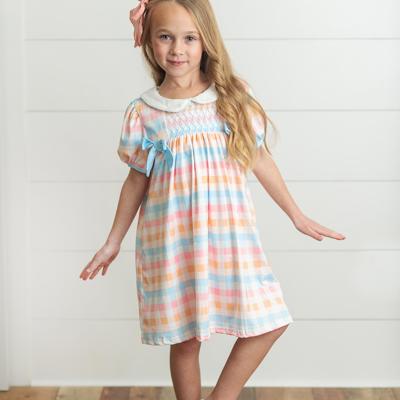 Pastel Smocked Dress