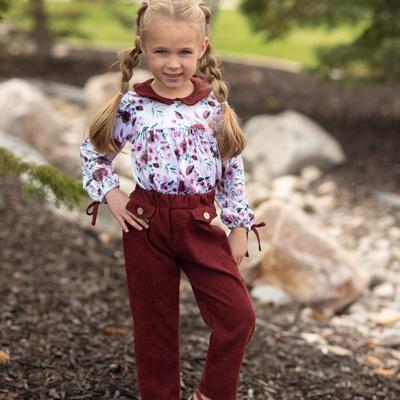 Wine Cord Pant Set