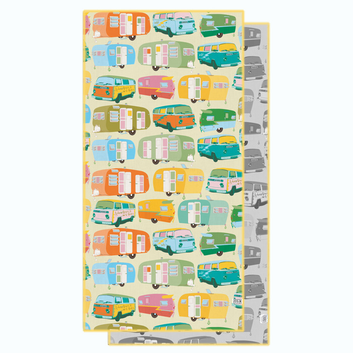 Happy Camper Beach Towel