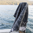  Black Terrain Beach Towel