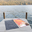  Black Terrain Beach Towel