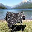  Black Terrain Beach Towel