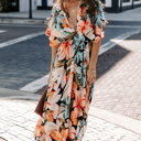  Tropical Floral Maxi Dress