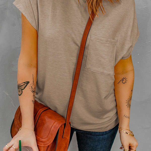 Pocketed Tee with Side Slits