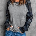  Camo Long Sleeve Raglan Top 