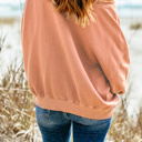  Drop Shoulder Sweatshirt with Kangaroo Pocket