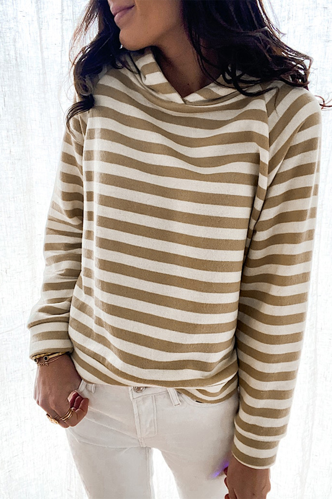 Striped Long Sleeve Hoodie