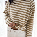  Striped Long Sleeve Hoodie