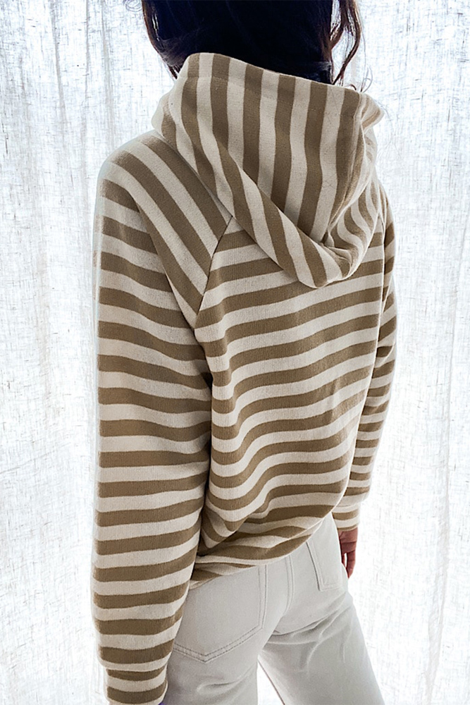 Striped Long Sleeve Hoodie