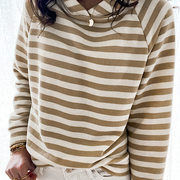 Striped Long Sleeve Hoodie