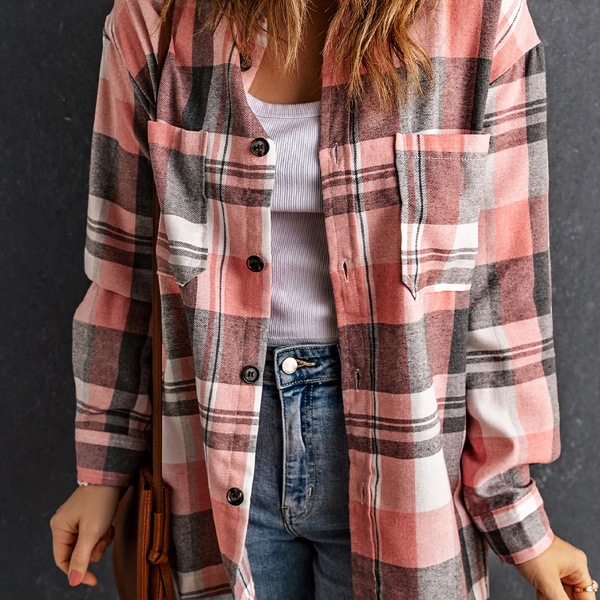 Plaid Button Up Patch Pocket Shirt