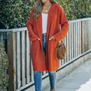  Open Front Hooded Sweater Cardigan