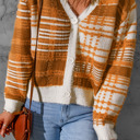  Boho V Neck Knitted Button up Cardigan