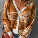  Boho V Neck Knitted Button up Cardigan