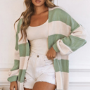  Striped Long Sleeve Cardigan