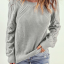  Knitted Raglan Sleeve Sweater [ 2 Colors]