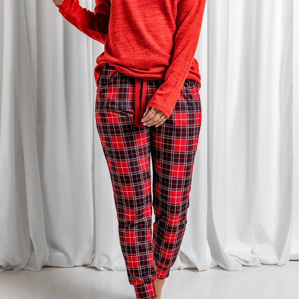 Plaid Pants Loungewear Set