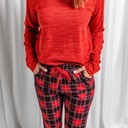  Plaid Pants Loungewear Set