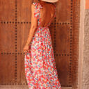  Self-tie Straps Floral Maxi Dress