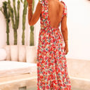  Self-tie Straps Floral Maxi Dress