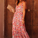  Self-tie Straps Floral Maxi Dress