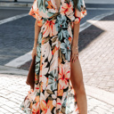  Tropical Floral Maxi Dress