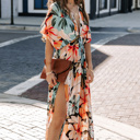  Tropical Floral Maxi Dress