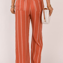  Shirred High Waist Straight Leg Pants