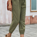  Belted Casual Pocketed Pants