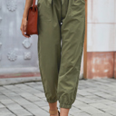  Belted Casual Pocketed Pants