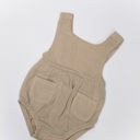 0-3M Beige Suspender Romper