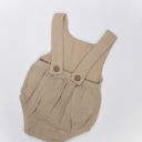 6-12M Beige Suspender Romper